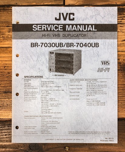 Jvc 7030ub 7040ub vhs - jvc,