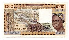 AFRICA OCCIDENTALE FRANCESE - BANCONOTA DA 1000 FRANCHI