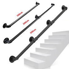 Corrimano Per Scale Interne Esterne, 1m/2m/3m Passamano acciaio al carbonio 