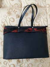 Borsa Nera Donna Ragazza Shopping Shopper A Spalla Nero Nera