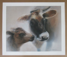 Mitchell Tolle Lithograph Print "Linda's Cow" Signed Limited Edition 118/450