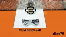 Harley Davidson clamp morsetto blocca manubrio cromata originale con logo 