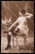 Francese Risque Nude Lady Calza JA Paris serie 593 RPPC cartolina ZG5895