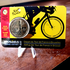 BELGIO 2,5 EURO 2019 COIN CARD '' Tour de France ,PIASTRA LUCIDA
