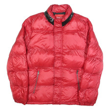GUESS Uomo Rosso Nero Piumino