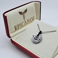 Collana in acciaio inox con zirconi segno zodiacale toro - 2*50 cm