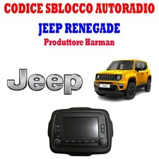 CODICE SBLOCCO AUTORADIO JEEP RENEGADE COMPASS UCONNECT  BECKER HARMAN  ALTRI