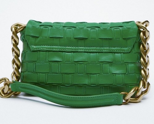 Zara 100 leather green woven - 100%,