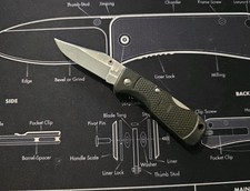 SOG MicroDot Seki Japan anni 90 piccolo coltello lockback manico nero