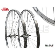 Ruota / Cerchio Anteriore + Posteriore Bici Sport 28 " x 1.5/8 ACCIAIO CROMATO