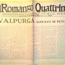 VALPURGA GUSTAVO DI PUTLIZ IL ROMANZO QUATTRINI OTTOBRE 1920 N 452