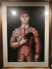 Quadro Torero di Antonio Bueno, prova d'autore firmata con cornice e vetro.