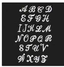 Lettere Ricamate Termoadesive Oro Argento Rosa Azzurro Bianco Blu Rosso Nero