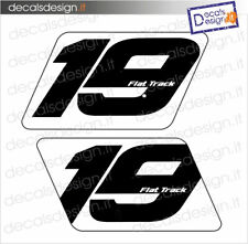 Coppia adesivi moto portanumero fantic caballero flat track  500 250 125