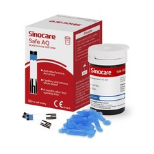 Sinocare Strisce Glicemia per Glucometro Safe AQ Data di Scadenza Fresco con 25
