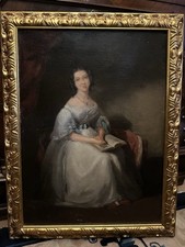 Antico Dipinto Olio Su Tela