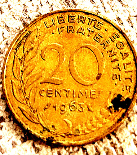 1963 francia centimes - 20,