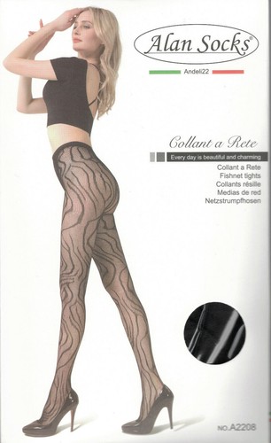 Collant rete nero con - a,