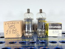 Coppia Sylvania 6LB6 costruzione identica strettamente abbinata testata tubo buono