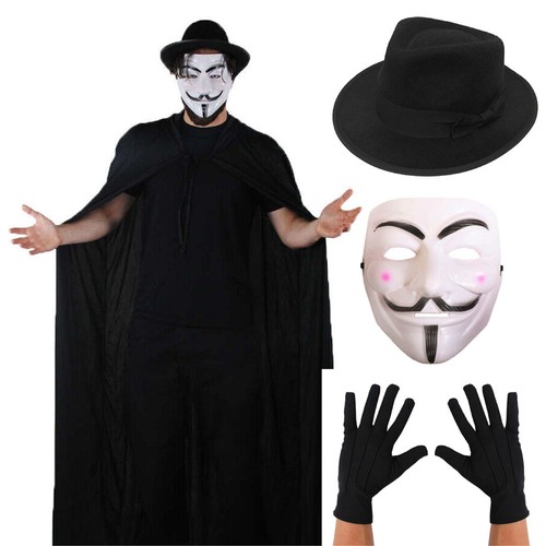 Costume halloween uomo anonimo - halloween,