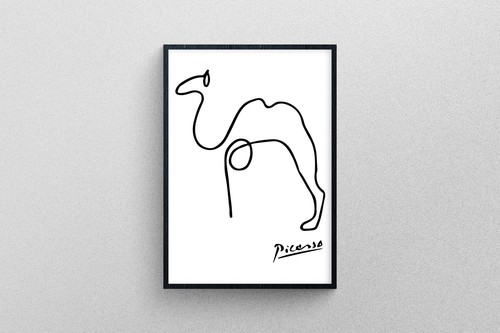 Poster disegno linea - poster, cammello