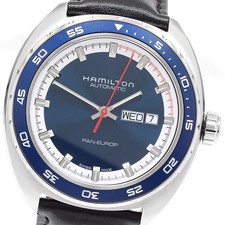 Orologio Uomo Automatico HAMILTON Pan Euro H354050 Day Date Quadrante Blu_893988