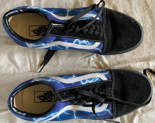 Vans off the wall blue - vans, wall"