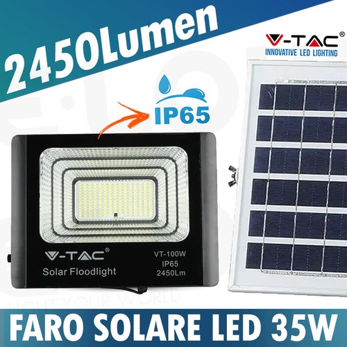 Faro led solare 35w con - solare,