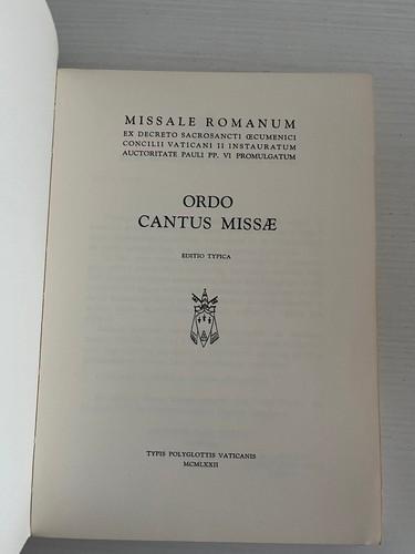 Ordo cantus missae - , missale
