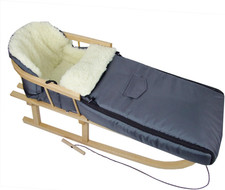 Slitta in Legno Con Schienale