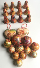 25pz Decorazioni Ornamenti Addobbi Albero di Natale 11 Palle 12 Campane 2 Cuori