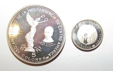 EL SALVADOR Serie Proof Monete 1 5 Colones anno 1971 Argent 999  SALVADOR DALI'