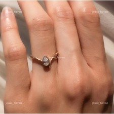 Anello solitario nascita aprile promessa lunetta diamante taglio brillante...