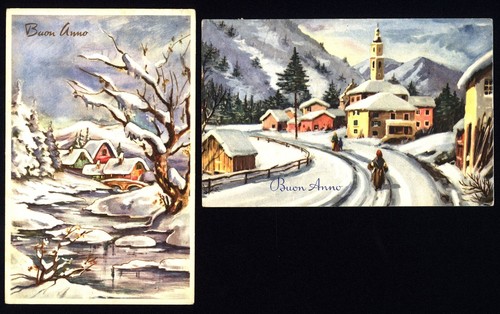 Cartoline buon anno vintage - cartoline,