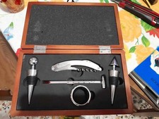 set enologo accessori vino sommelier (aperto mai usato)