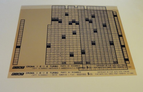 Microfiche catalogo ricambi - catalogo,