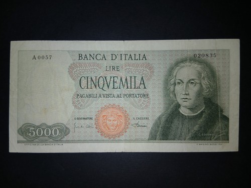 5000 lire colombo caravella - colombo,