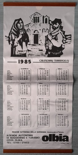 Calendario olbia 1985 - calendario,