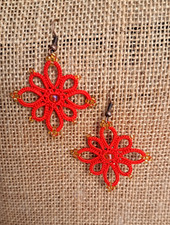 orecchini fatti a mano in pizzo chiacchierino