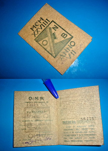 Tessera opera nazionale - opera,