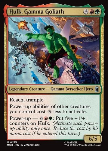 Magic hulk gamma - gamma, golia