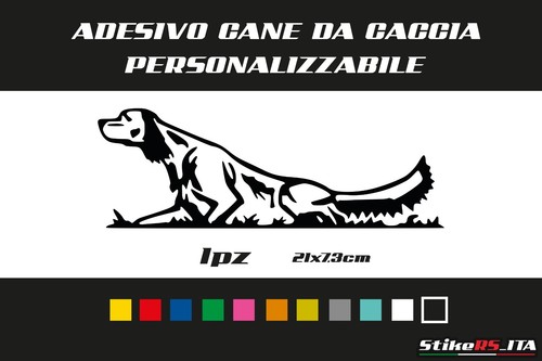 Adesivo cane caccia in - adesivo, da