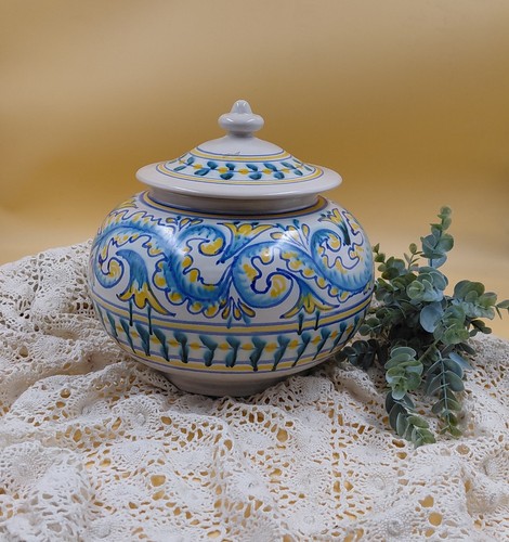 Vaso ceramica dipinto a - ceramica,