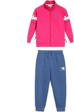 Tuta Diadora Tracksuit Bambina Taglia XXL Colore Magenta Cotone Felpato