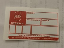 Gilera Adesivo Ricambi Originali 