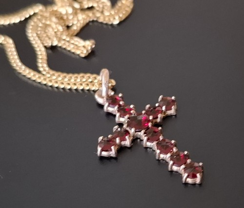 Antica croce granato con - antica,