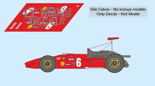 Decals ferrari 312 gp - 312, f1