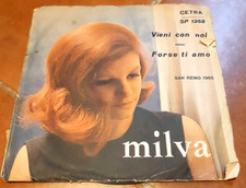 MILVA - VIENI CON NOI / FORSE TI AMO (VINILE 45 GIRI CETRA SANREMO 1965 SP 1268)