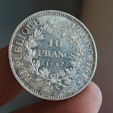 Repubblica Francese 10 Franchi 1967 Ag 900 G 25 Alta Conservazione Lotto 1430