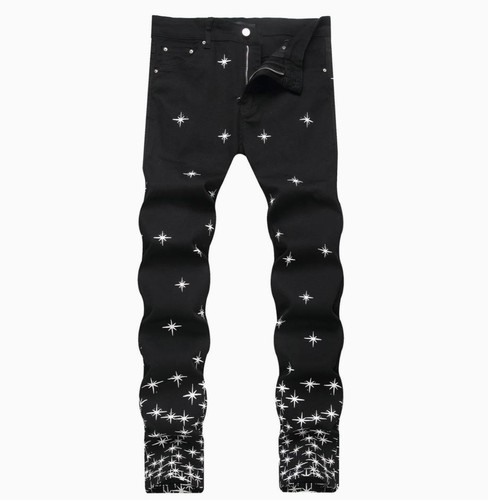 Pantalone uomo nero denim
